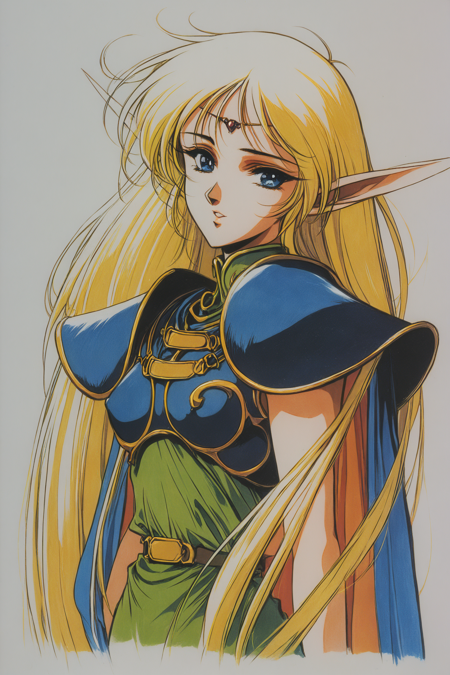 37986-2812395501-Deedlit,1girl,solo,pointy ears,long hair,blonde hair,gloves,elf,cape,blue cape,blue eyes,circlet,very long hair,shoulder armor,p.png